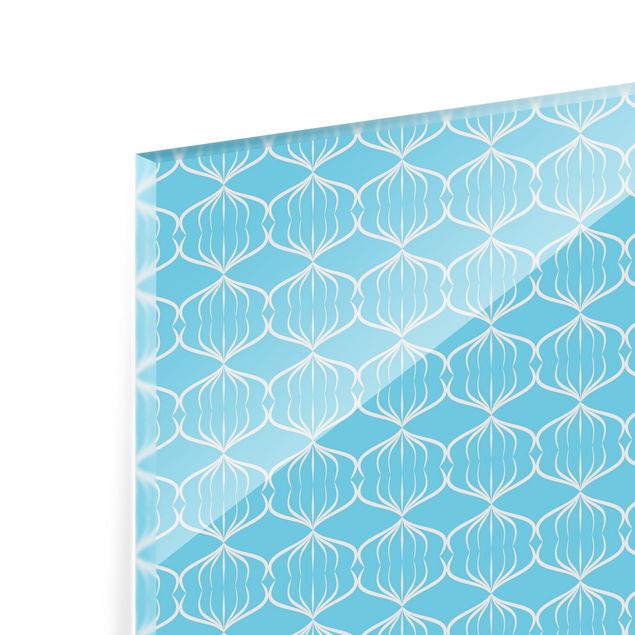 Splashback - Art Deco XXL Pattern In Blue - Landscape format 3:2