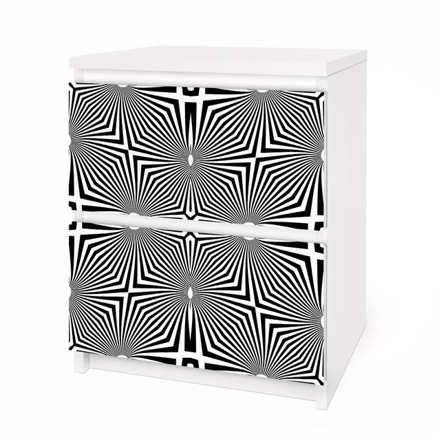 Adhesive films for furniture Abstract Ornament Black And White