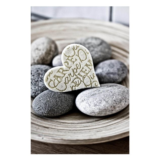 Magnet boards stone Carpe Diem Heart With Stones