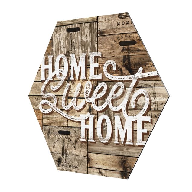 Prints Home sweet Home Wooden Panel