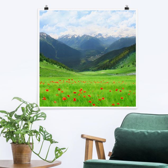 Landscape canvas prints Alpine Meadow
