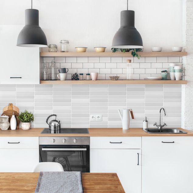 Kitchen Metro Tiles - Light grey