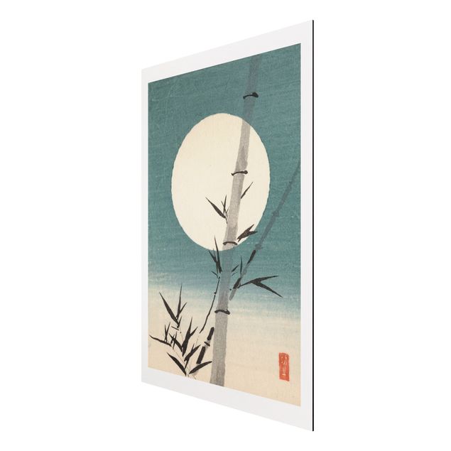 Bamboo framed art Japanese Drawing Bamboo And Moon