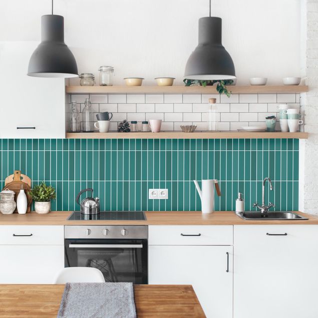 Kitchen Subway Tiles - Turquoise
