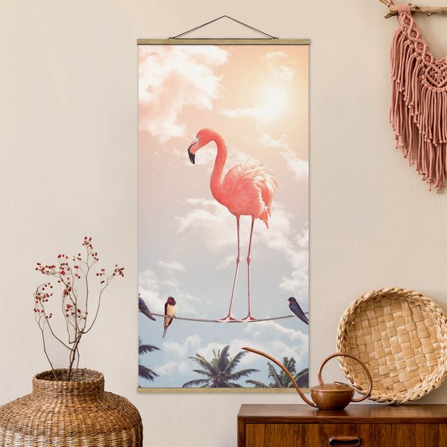 Kitchen Sky With Flamingo