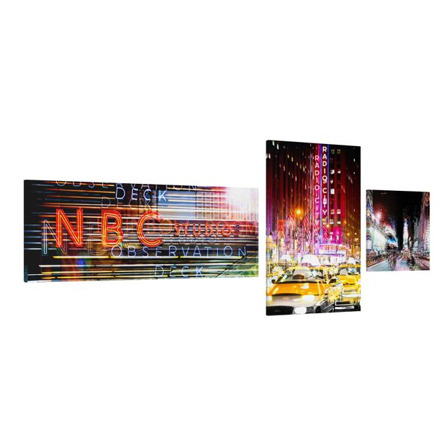 Modern art prints Times Square City Lights