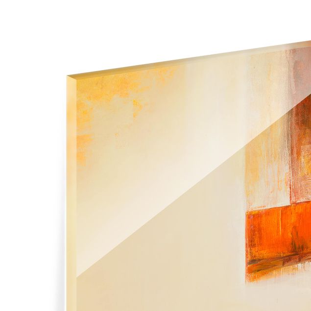 Glass Splashback - Petra Schüßler - Balance Orange Brown - Landscape 1:2