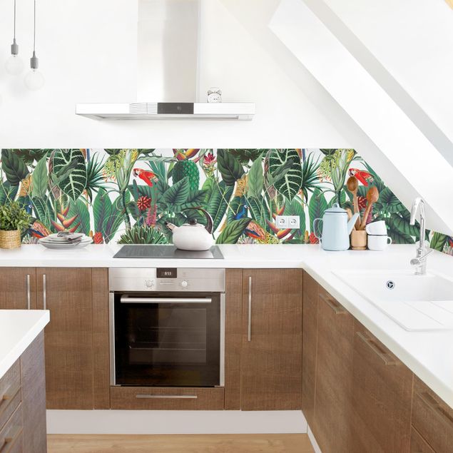 Kitchen Colourful Tropical Rainforest Pattern II