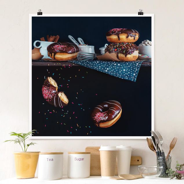 Contemporary art prints Donuts from the Kitchen Shelf