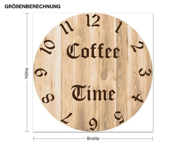 Coffee cup wall stickers Coffee Time Clock