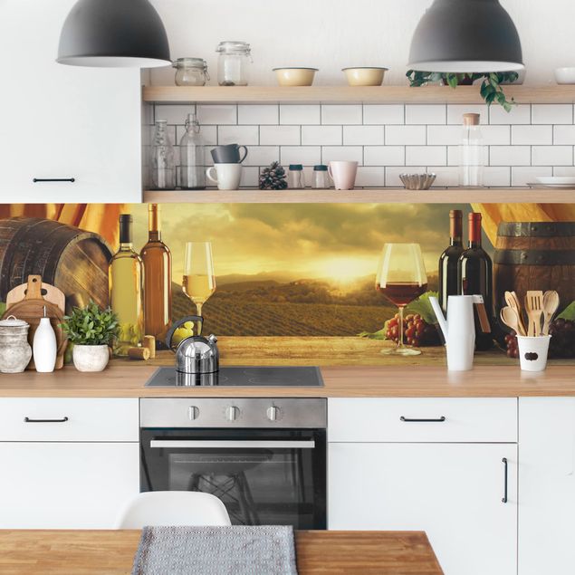 Kitchen splashback landscape Wine With A View