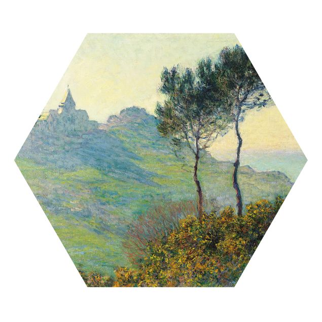 Art posters Claude Monet - The Church Of Varengeville At Evening Sun