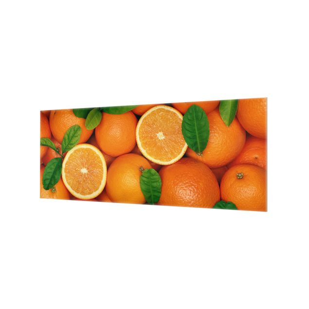 Glass Splashback - Juicy Oranges - Panoramic