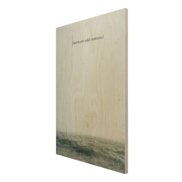 Wood prints beach Poetic Landscapes - Hearts