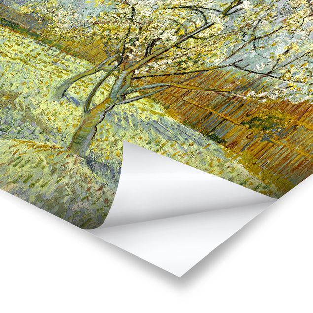Prints trees Vincent van Gogh - Flowering Peach Tree