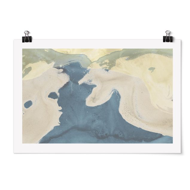 Abstract poster prints Ocean And Desert II