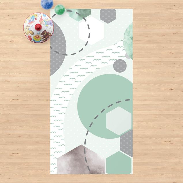 outdoor mat Children`s Rug Grafical - Forest And River
