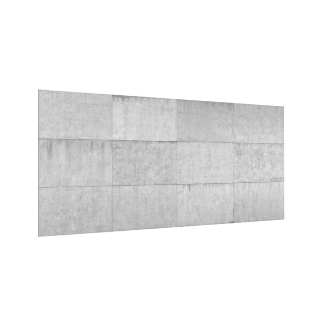 Glass splashback stone Concrete Tile Look Gray