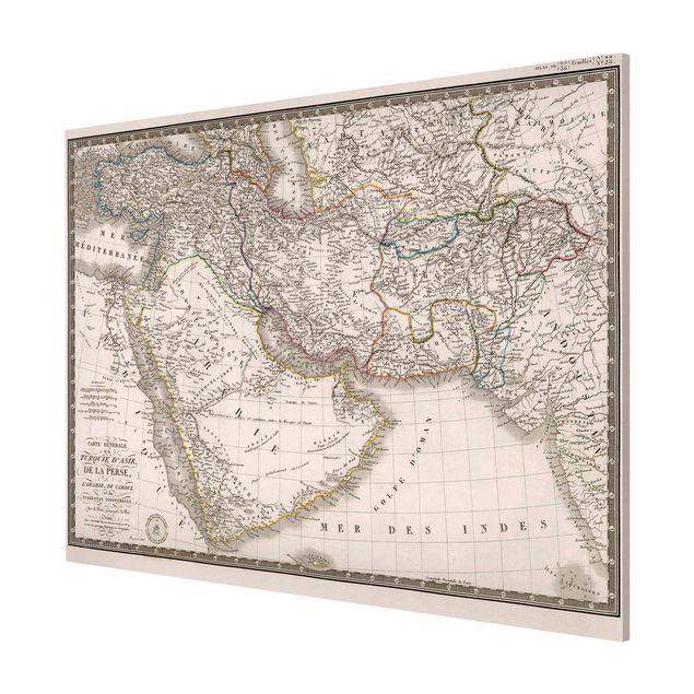 Magnet boards sayings & quotes Vintage Map In The Middle East