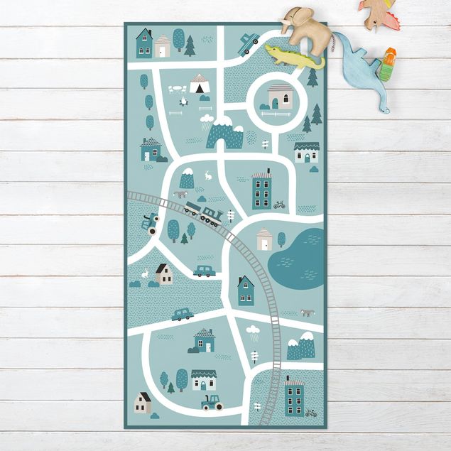 outdoor patio rugs Playoom Mat Village - A Fine Little Place