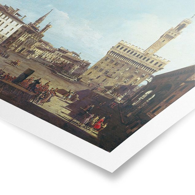Baroque art Bernardo Bellotto - The Piazza della Signoria in Florence