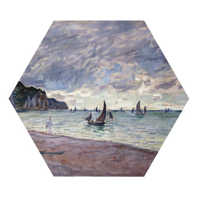Beach wall art Claude Monet - Fishing Boats In Front Of The Beach And Cliffs Of Pourville