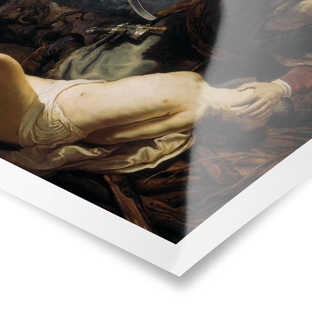 Art posters Rembrandt van Rijn - The Angel prevents the Sacrifice of Isaac