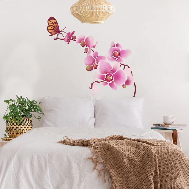 Butterfly wall decals Orchid With Butterfly