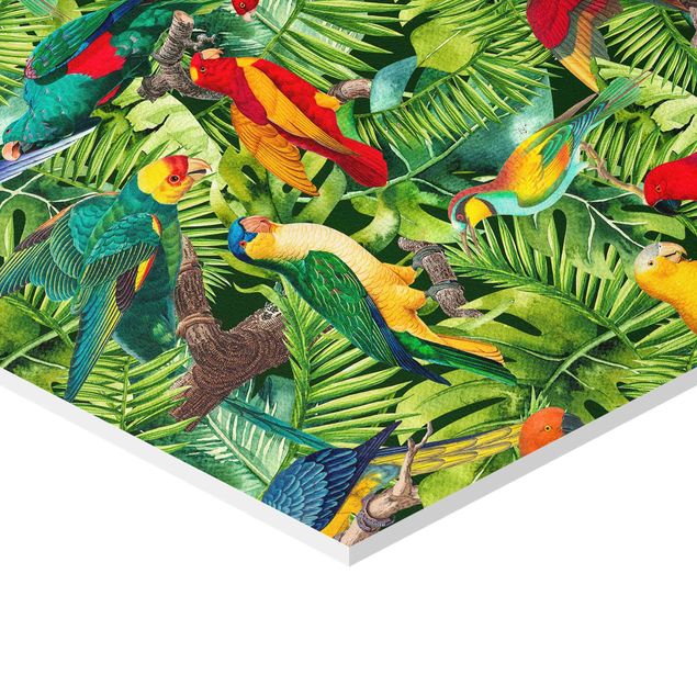 Andrea Haase Colorful Collage - Parrot In The Jungle