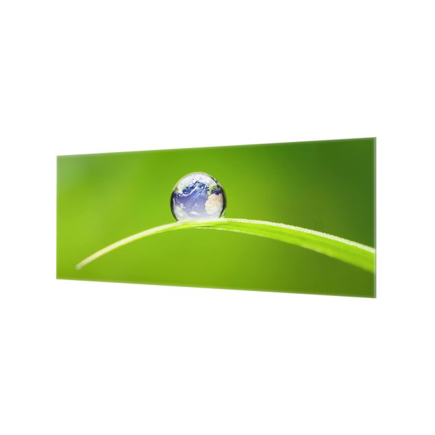 Glass Splashback - Green Hope - Panoramic