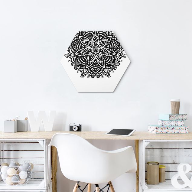 Floral picture Mandala Flower With Heart