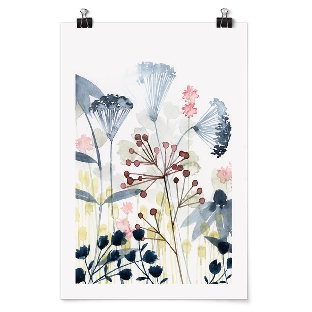 Prints modern Wildflower Watercolour I