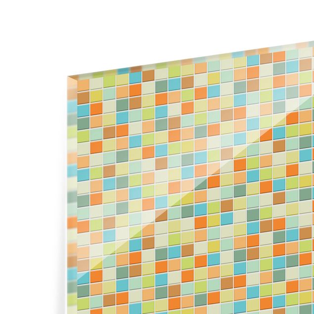 Glass Splashback - Mosaic Tiles Sommerset - Panoramic