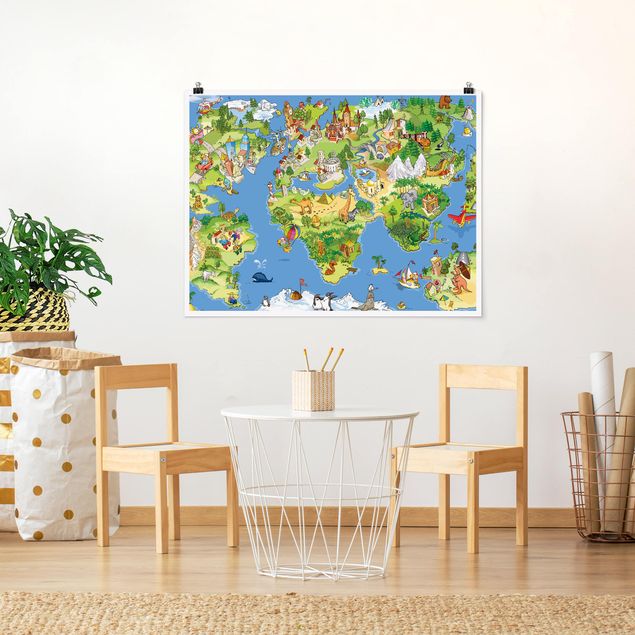 Prints maps Great and Funny Worldmap
