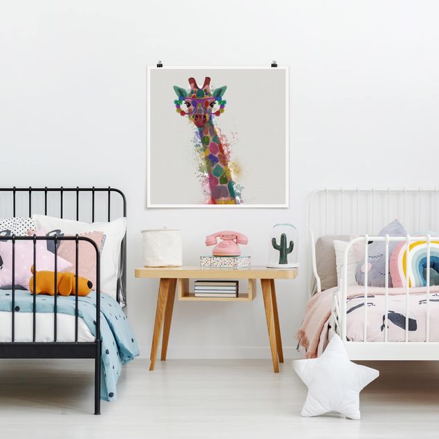 Nursery decoration Rainbow Splash Giraffe