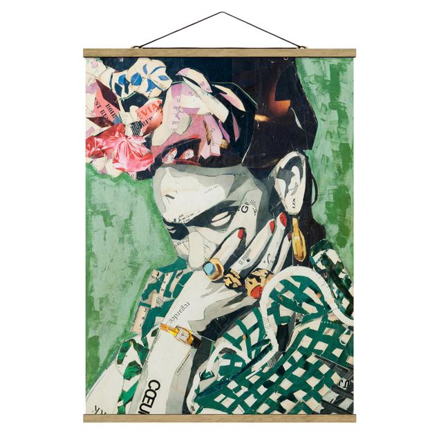 Portrait canvas prints Frida Kahlo - Collage No.3