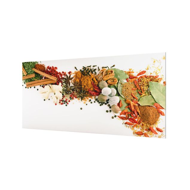 Glass Splashback - Spices And Dried Herbs - Landscape 1:2
