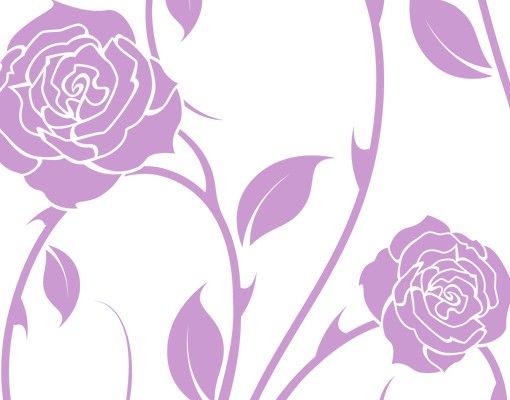 Red rose wall stickers No.IS74 rose tendril