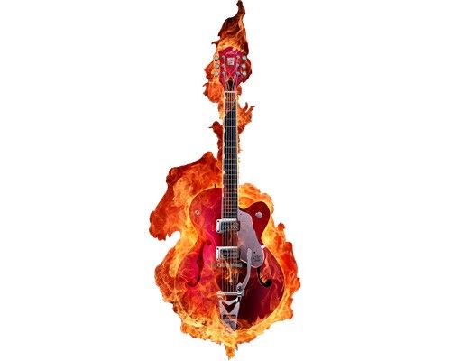 Film adhesive Guitar In Flames