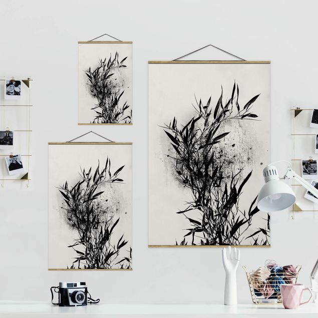 Floral canvas Graphical Plant World - Black Bamboo