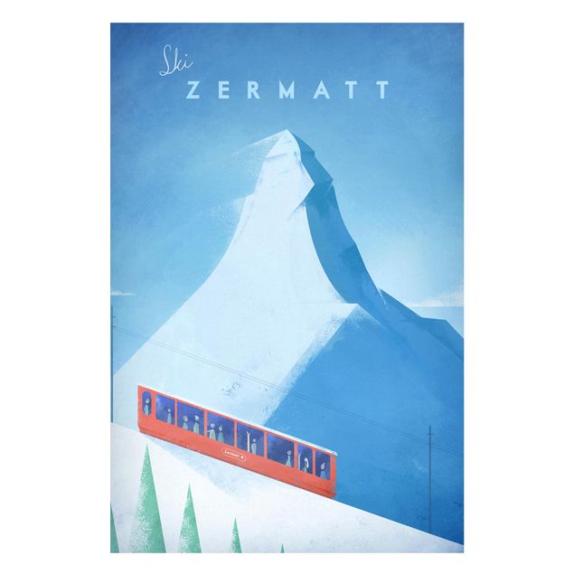 Prints landscape Travel Poster - Zermatt