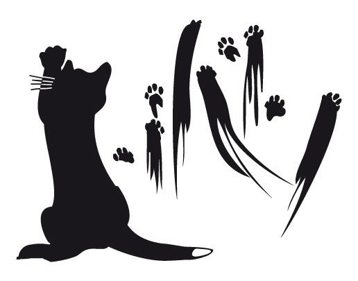 Window stickers animals No.UL633 Cat Art