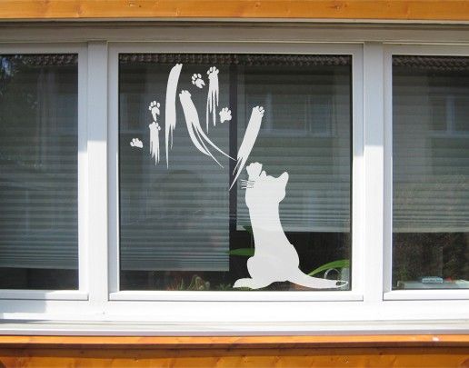 Window clings No.UL633 Cat Art