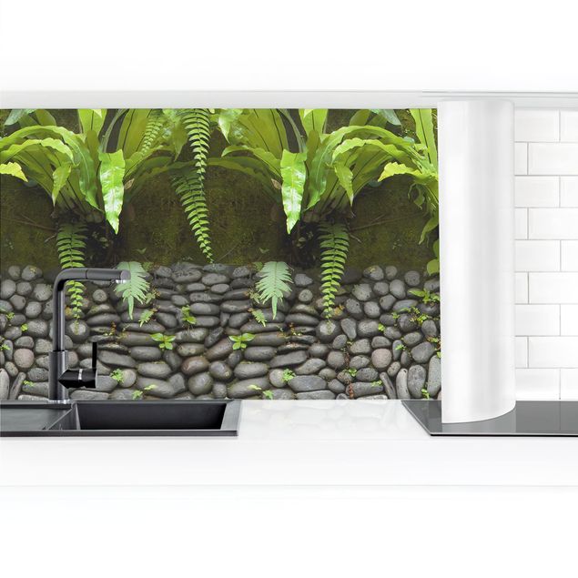 Adhesive films Stone Wall With Plants