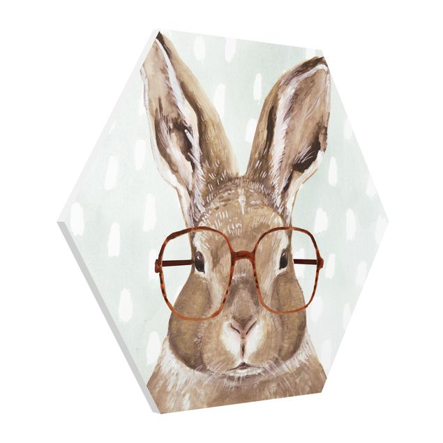 Contemporary art prints Animals With Glasses - Rabbit