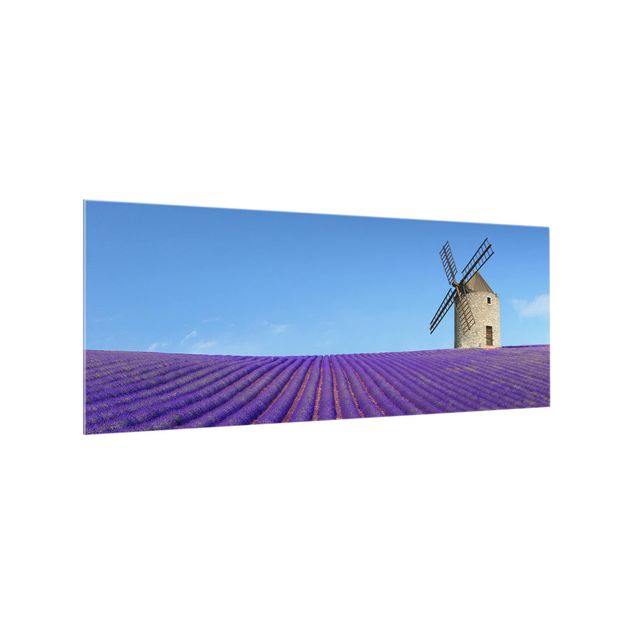 Glass splashback landscape Lavender Fragrance In Provence