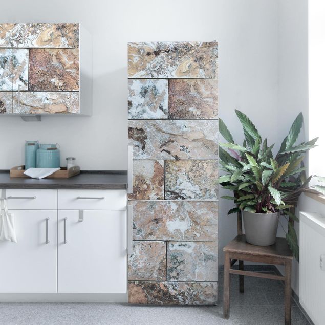 Kitchen Natural Marble Stone Wall