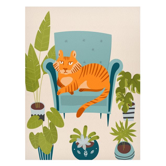 Tiger prints Domestic Mini Tiger Illustration
