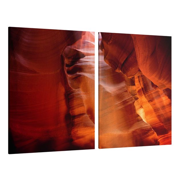 Landscape canvas wall art Light Beam In Antelope Canyon