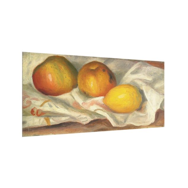 Glass splashback fruits and vegetables Auguste Renoir - Apples And Lemon